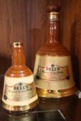 TWO WADE BELLS WHISKY DECANTERS