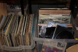 TWO BOXES OF LP RECORDS AND 7