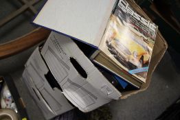 TWO BOXES OF 1970S AND LATER CLASSIC CAR MAGAZINES TOGETHER WITH A BOX OF 'THE BULLETIN OF THE
