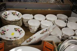 A TRAY OF FLORAL GAINSBROUGH CHINA