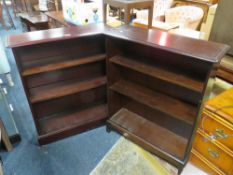 TWO STAG MINSTREL LOW OPEN BOOKCASES - ONE SLIGHTLY LARGER H- 100 W- 80 CM