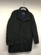 BUGATTI - a gents black coat with blue lining, size large