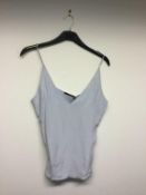 J BRAND - a ladies off-white strappy top, size medium