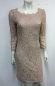 DIANE VAN FURSTENBERG - a ladies pink lace dress, size small