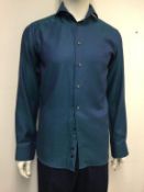 ETON - a gents blue/green shirt, size small