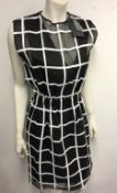 SPORTMAX - a ladies black and white checked dress, size 12