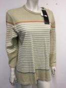 UNDERCOVER CO LTD - a ladies beige striped jumper dress, size 14