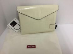 STAUD - a white crocodile print bag