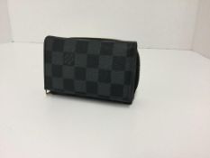 LOUIS VUITTON - a black and grey purse