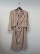 ELIZA J - a ladies nude/pink jacket and dress set