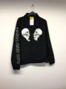METALLICA FOR SELFRIDGES - a ladies black shirt with a white skull design, size medium