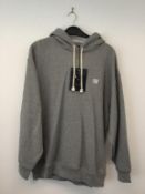 ACNE STUDIOS - a gents grey hooded jumper, size small
