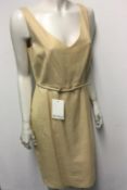 MAXMARA - a ladies cream/yellow dress, size 12