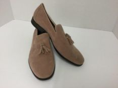 MAN - a pair of gents pink suede shoes, size 8