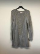 SEE BY CHLOE - a ladies cable knit long line wool jumper dress, size 12