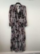 RELIGION - a ladies mixed pattern multicoloured floaty dress, size 10