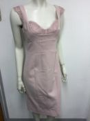KAREN MILLEN - a ladies nude/pink dress, size 10