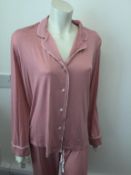 DEREK ROSE - a ladies pink pyjama set, size large