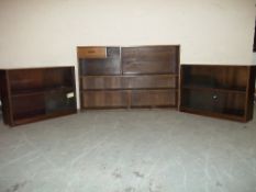 THREE VINTAGE OAK BOOKCASES