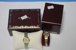 A LADIES ROTARY WRIST WATCH IN BOX ALONG WITH A CERTINA WRIST WATCH IN BOX