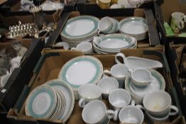 TWO TRAYS OF WEDGWOOD 'AZTEC' TEA & DINNERWARE