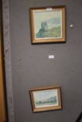 TWO FRAMED PAINTINGS BY HUGH T. LAMMIE 'CRAOBH HAVEN' & 'DUNTROON CASTLE' (2)