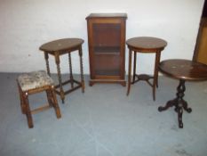 FIVE ITEMS TO INCLUDE TABLES AND A STOOL