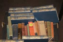 A TRAY OF ASSORTED BOOKS (TRAY NOT INCLUDED)