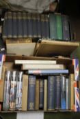 TWO BOXES OF GENERAL BOOKS TO INCLUDE SAMUEL PEPYS