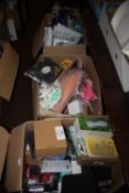 THREE BOXES OF MAINLY NEW ITEMS TO INCLUDE PARTY BALLOONS, IPAD REPLACEMENT SCREENS, PHONE CASES,