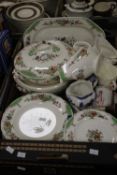 A TRAY OF MAINLY COPELAND SPODE TEA & DINNERWARE