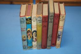 ENID BLYTON FAMOUS FIVE BOOKS, SOME WITH DUSTJACKETS TOGETHER WITH MAY BYRONS PETER PAN RETOLD
