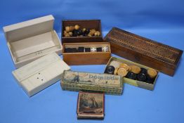 A GROUP OF VINTAGE/ CLASSIC GAMES, to include a wooden chess set, crib board, Anchor Puzzle etc.