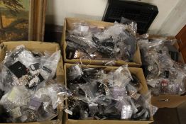 FOUR BOXES OF ASSORTED COSTUME JEWELLERY A/F RETURNS
