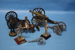A COLLECTION OF NAPOLEONIC FIGURES, CANNONS ETC.