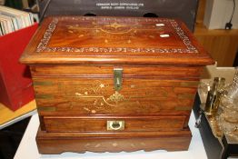 A MODERN REPRODUCTION SEWING BOX - NO CONTENTS