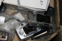 TWO TRAYS OF SUNDRIES TO INCLUDE BOOKS, CAMERAS ETC.