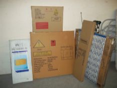 FIVE NEW BOXED FURNITURE ITEMS INCLUDING A FOLDING BED ETC.