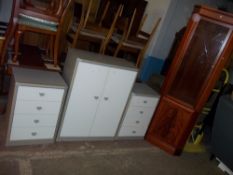 A COLLECTION OF THREE MODERN CHESTS OF DRAWERS AND ONE CORNER UNIT