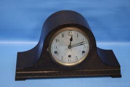A NAPOLEAN HAT MANTEL CLOCK