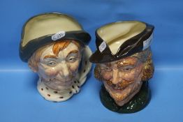 TWO ROYAL DOULTON CHARACTER JUGS, 