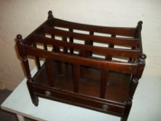 A VINTAGE MAHOGANY CANTERBURY