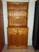 A PINE WELSH DRESSER, W 92 CM
