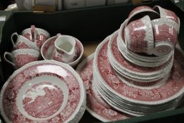 A TRAY OF ADAMS ENGLISH PHOENIX TEA & DINNERWARE