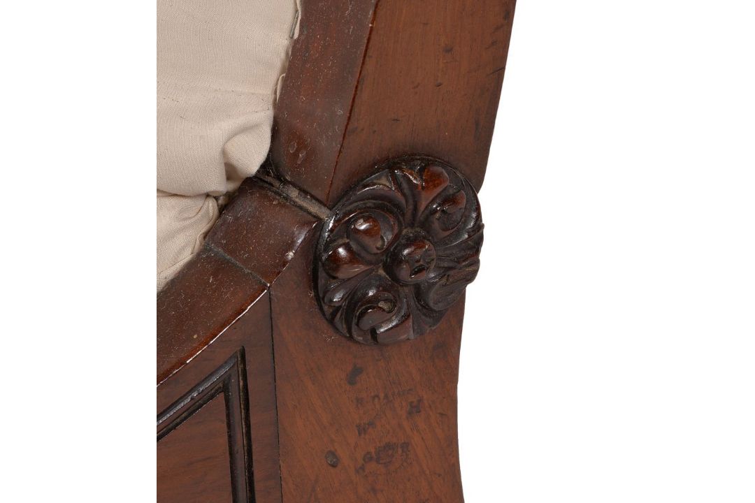 A George IV mahogany metamorphic library armchair - Image 5 of 7