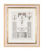 Furniture and Furnishings, Adam (Robert & James, after), a group of five bookplate engravings