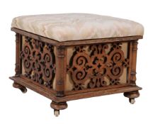 ϒ A Victorian rosewood ottoman