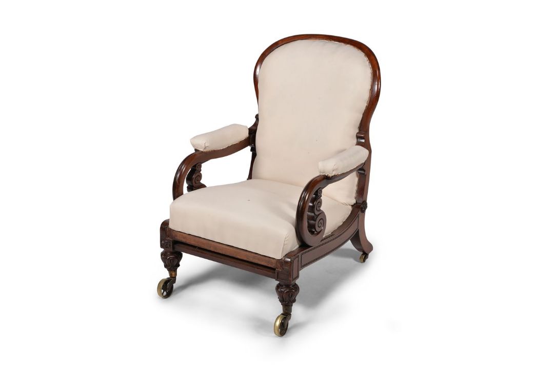 A George IV mahogany metamorphic library armchair - Image 1 of 7