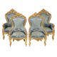 A French carved giltwood and composition salon suite in Louis XV style - Image 1 of 3