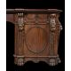 A carved mahogany twin pedestal partner's desk in George III style - Image 4 of 4